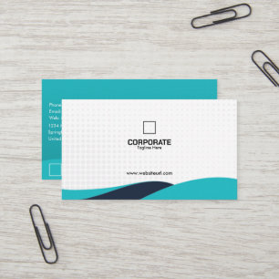 Moderne Teal Zwart Golf Corporate Sjabloon Visitekaartje