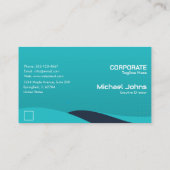 Moderne Teal Zwart Golf Corporate Sjabloon Visitekaartje (Achterkant)
