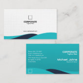 Moderne Teal Zwart Golf Corporate Sjabloon Visitekaartje (Voorkant / Achterkant)