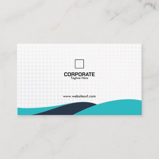 Moderne Teal Zwart Golf Corporate Sjabloon Visitekaartje (Voorkant)