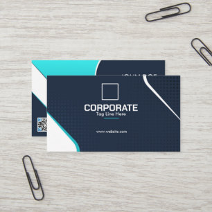 Moderne Teal Zwart Professioneel Visitekaartje