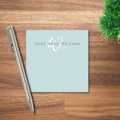 Moderne Tealgroene Witte Script Monogram Post-it® Notes