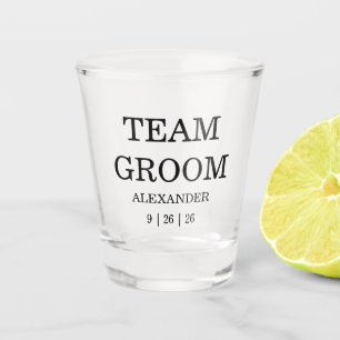 Moderne Team Bruidegom Shot Glas