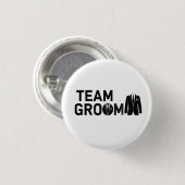 Moderne Team Bruidegom Trouwfeest Knop Speld Ronde Button 3,2 Cm (Voorkant /achterkant)