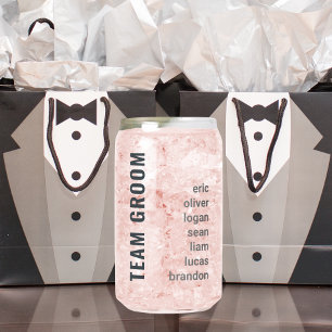 Moderne Team Groom Groomsmen Gift Blikvorm Glas