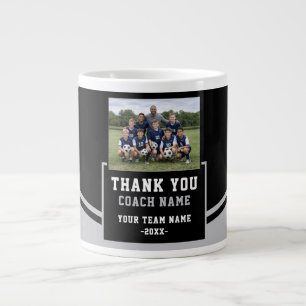 Moderne Teamnaam Foto Coach Bedankt Grote Koffiekop