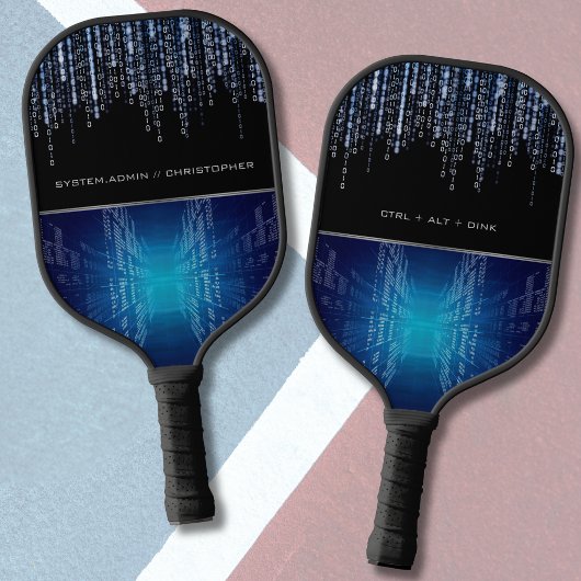 Moderne Tech Binaire Code Gepersonaliseerde Sporte Pickleball Paddle