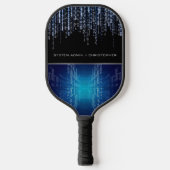 Moderne Tech Binaire Code Gepersonaliseerde Sporte Pickleball Paddle (Voorkant)