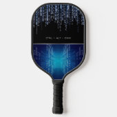 Moderne Tech Binaire Code Gepersonaliseerde Sporte Pickleball Paddle (Achterkant)