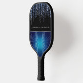 Moderne Tech Binaire Code Gepersonaliseerde Sporte Pickleball Paddle (Links)