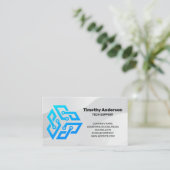 Moderne Tech Blue Logo | Software AI Afsprakenkaartje (Staand voorkant)