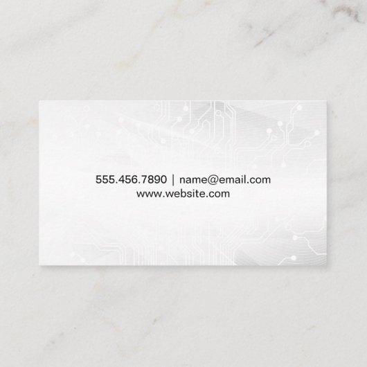 Moderne Tech Blue Logo Visitekaartje (Achterkant)