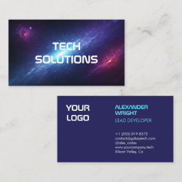 Moderne Tech Esports Gamer Galaxy Blauw Visitekaartje