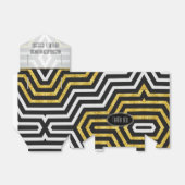 Moderne Tech Gold Glamour Design Party Favor Box Bedankdoosjes (Uitgevouwen)