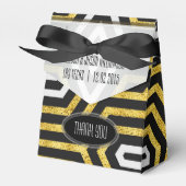 Moderne Tech Gold Glamour Design Party Favor Box Bedankdoosjes (Voorkant Zijde)