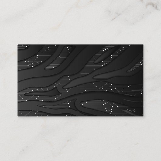 Moderne Tech Logo | Achtergrond printplaat Visitekaartje (Achterkant)