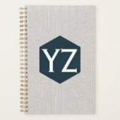 Moderne Tech Raster Beige Planner (Voorkant)