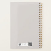 Moderne Tech Raster Beige Planner (Achterkant)