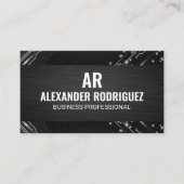 Moderne technische knooppunten | Zwarte textuur |  Visitekaartje (Voorkant)