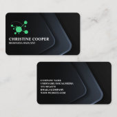 Moderne technische Logo | Zakelijk slank Visitekaartje (Voorkant / Achterkant)