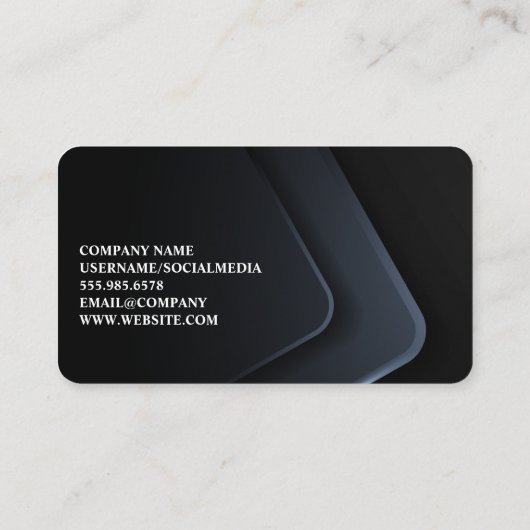 Moderne technische Logo | Zakelijk slank Visitekaartje (Achterkant)