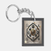 "Moderne technische wonderen" Sleutelhanger (Voorkant Links)