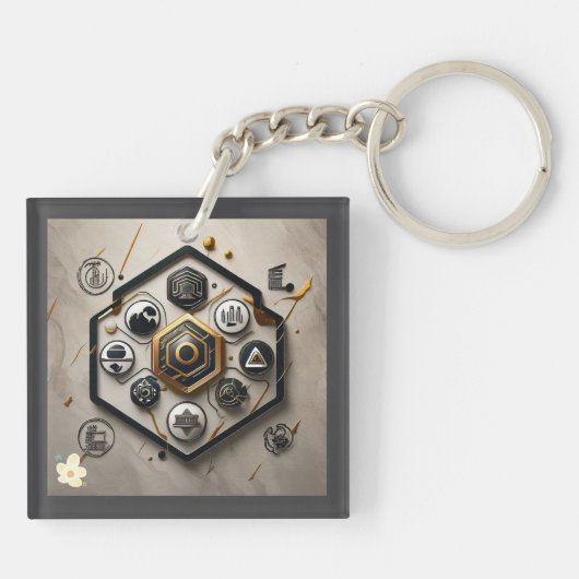 "Moderne technische wonderen" Sleutelhanger (Achterkant)