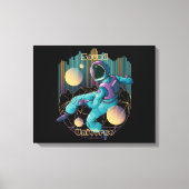 Moderne Techno Astronaut Illustratie Canvas Afdruk (Voorkant)