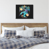 Moderne Techno Astronaut Illustratie Canvas Afdruk (Insitu (Slaapkamer))