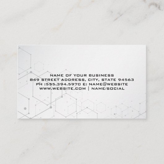 Moderne technologie-Logo Afsprakenkaartje (Achterkant)