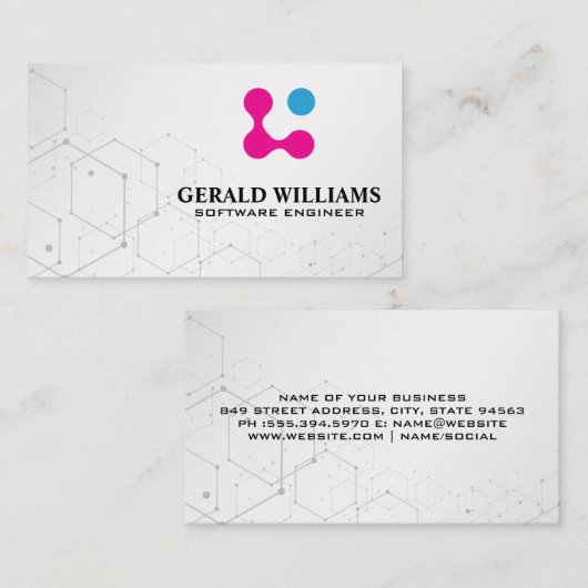 Moderne technologie-Logo Afsprakenkaartje (Voorkant / Achterkant)