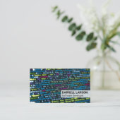 Moderne technologie | programmeercode visitekaartje (Staand voorkant)