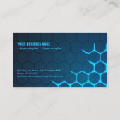 Moderne technologische achtergrond met zeshoekig visitekaartje (Achterkant)