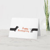 Moderne Teckel Halloween Kaart (Voorkant)