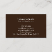 Moderne Teckel logo Hond Wandelen Visitekaartjes (Achterkant)