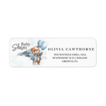 Moderne Teddybeer Baby Shower voor jongens