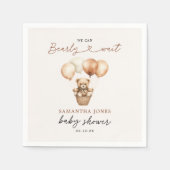 Moderne teddybeer genderneutraal Baby shower Servet (Voorkant)