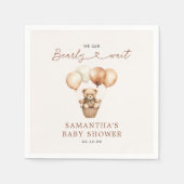 Moderne teddybeer genderneutraal Baby shower Servet (Voorkant)