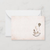 Moderne Teddybeer Teddykwekerij Waterverf Notitiekaartje (Achterkant)