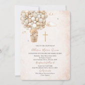 Moderne teddybeer Waterverf doop Kaart (Voorkant)