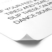 Moderne Teenslippers dansende schoenen bruiloft Poster (Hoek)