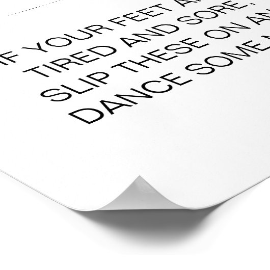 Moderne Teenslippers dansende schoenen bruiloft Poster (Hoek)