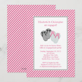 Moderne Teenslippers - Paar Engagement Party Kaart (Voorkant / Achterkant)