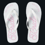 Moderne Teenslippers voor bruidskleuren<br><div class="desc">Deze teenslippers zijn perfect voor de komende mevrouw! Pas aan met je trouwdatum en trouwkleuren.</div>
