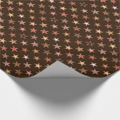 Moderne teerstaren, chocoladebruin en tan cadeaupapier (Hoek)