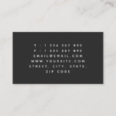 Moderne Teeth Graphics Zwart & Wit Orthodontist Visitekaartje (Achterkant)