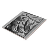 Moderne Tegel voor walviskunst Tegeltje (Zijkant)