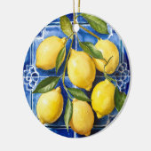 Moderne Tegels Azulejos Blue Keramisch Ornament (Links)