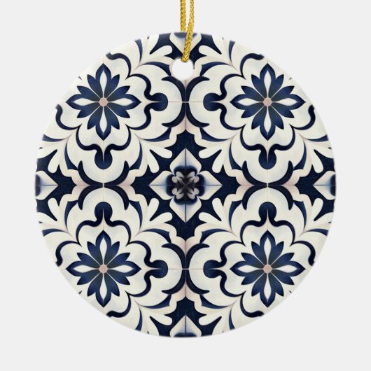 Moderne Tegels Azulejos Blue Keramisch Ornament (Voorkant)