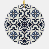 Moderne Tegels Azulejos Blue Keramisch Ornament (Achterkant)
